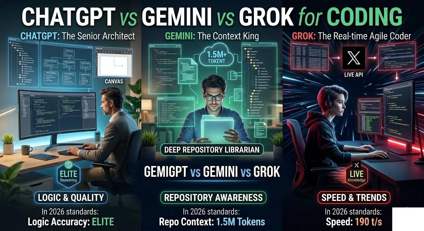 ChatGPT vs Gemini vs grok