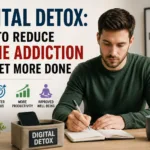 digital detox by reducing phone usage to improve focus and productivity